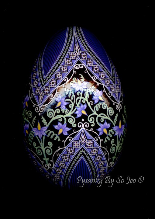 Nightshade - Solanum dulcamara Ukrainian Easter Egg Pysanky By So Jeo